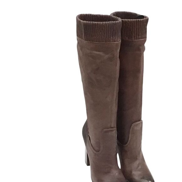 FRYE Leather Scrunch Brown Boots, Size 6.5 - Picture 5 of 12